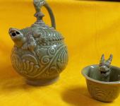 西安供应耀州瓷名瓷倒流壶结合传统工艺与现代设计的精美陶瓷器具