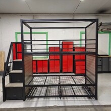 钢木上下铺三层床学生员工宿舍青旅床子母床