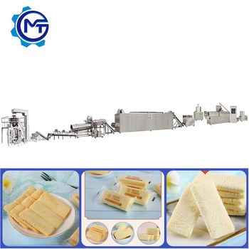 河南豪一城市零食膨化乳餅機器出口韓國膨化夾心米果設(shè)備