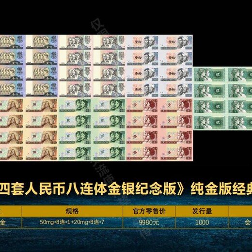 第四套八連體金銀紀念版版經(jīng)典版