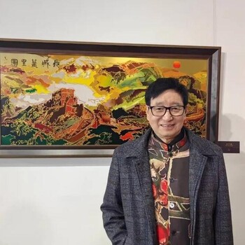 朱炳仁熔銅作品《仁者縱橫·長城萬里》銅雕畫