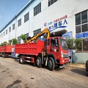 后四小三軸隨車抓6.3噸自卸吊抓廢鋼抓木機(jī)