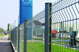 工厂小区桃形柱护栏网围栏网厂区隔离防护栏折弯型护栏网