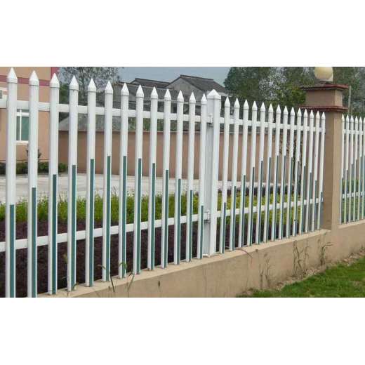 纯白色PVC塑钢围栏别墅庭院围墙栅栏PVC绿化带草坪围栏
