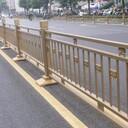市政道路黃金護(hù)欄金色蓮花道路欄桿馬路中央移動(dòng)防護(hù)欄