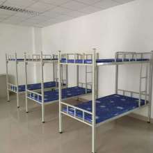 重庆钢制双层床宿舍公寓高低床铁艺床型材床成人床含床板