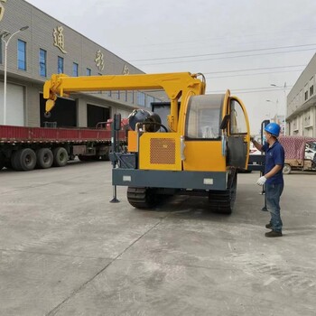 3噸履帶隨車吊現(xiàn)貨履帶自走式吊車3米三節(jié)臂全地形液壓自卸車