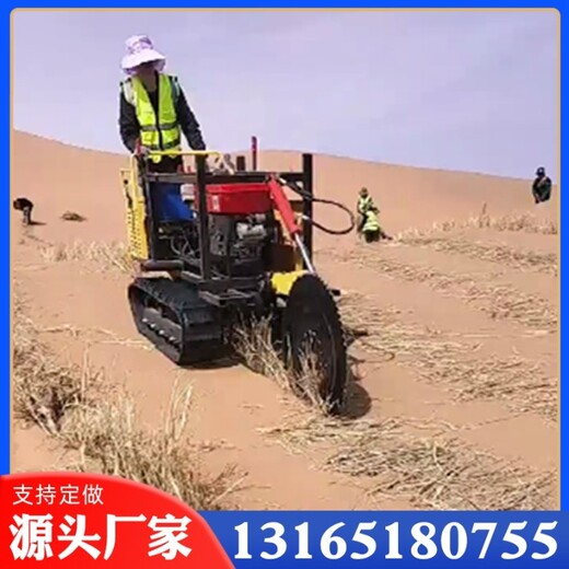 沙漠治理草方格壓草機(jī)多功能乘坐式草方格沙障機(jī)防沙治沙機(jī)