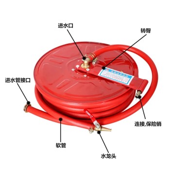 重庆彭水消防软管卷盘20/25米消火栓箱自救式轻便消防水龙