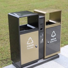 单个二三四分类垃圾箱定制小区公园街道垃圾桶不锈钢分类果皮箱