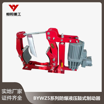 信號(hào)穩(wěn)定BYWZ9-600/301防爆液壓鼓式制動(dòng)器恒陽(yáng)