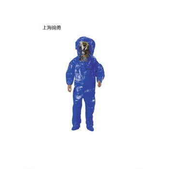 化學防護服，連體帶帽防化服液密拉鏈防化服-B級耐酸堿防化服