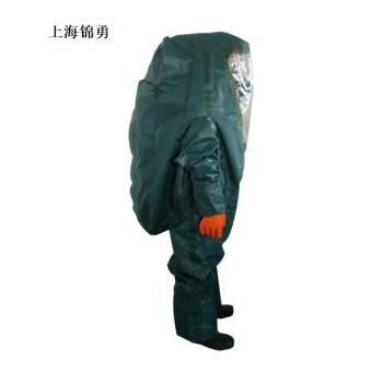重型防护服…连体袜套防化服，双裤腿膝盖加厚防化服-化学防护服