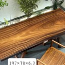 南美胡桃木大板桌天然原木書桌大班臺紅木泡茶桌簡約辦公桌接待桌