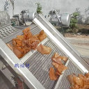 猪皮油炸机PFT-6000网带式炸肉皮生产线鹏福特食品生产设备