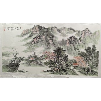 企業(yè)居家裝飾四尺山水畫