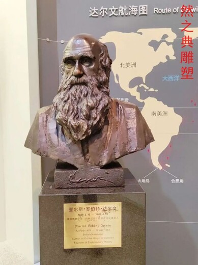 選用大型達(dá)爾文雕塑生產(chǎn)商-透雕系列-優(yōu)選文化館科學(xué)家雕塑