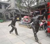 优选商业扭秧歌雕塑生产-广场系列-标准创意秧歌舞雕塑