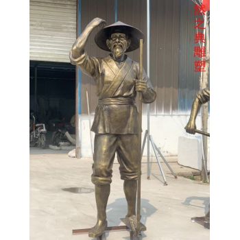 精选环境景观农夫雕塑工厂-锻造工艺-制造农民劳动雕塑素材