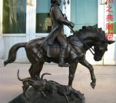 社区骑手铜雕厂家街道标识优选铸铜骑手铜雕主体