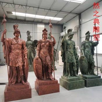 罗马武士雕塑厂家古代人小品仿铜武士雕塑价格