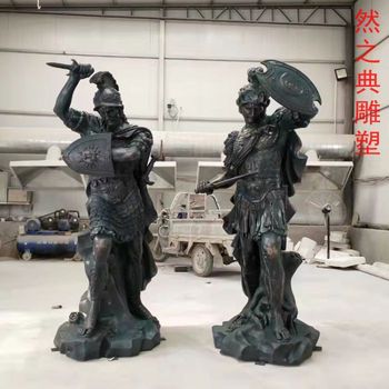 罗马武士雕塑厂家古代人小品仿铜武士雕塑价格