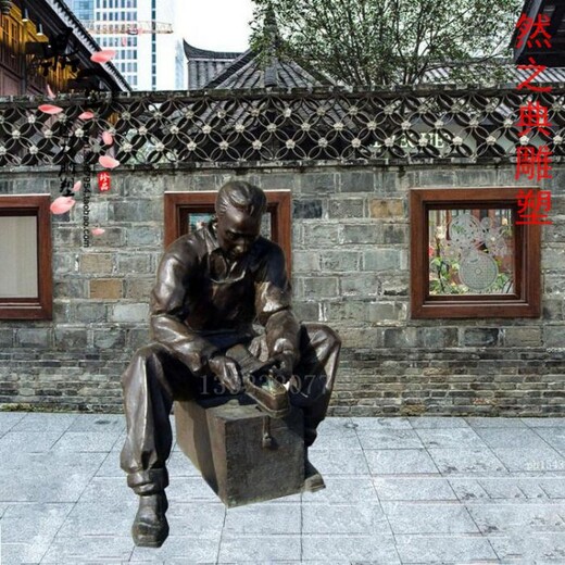 提供修鞋匠雕塑創(chuàng)意制作-戶外雕塑-批發(fā)文化景觀民俗雕塑