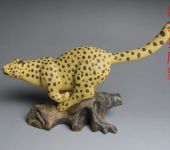 订做景观豹子雕塑工程工厂-标识雕塑-园林小品豹子雕塑