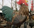 公鸡铜雕造型金属动物景观大型公鸡铜雕厂家