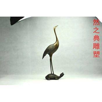 供應(yīng)現(xiàn)代藝術(shù)銅鶴雕塑制作-標(biāo)識(shí)雕塑-園林小品銅鶴雕塑