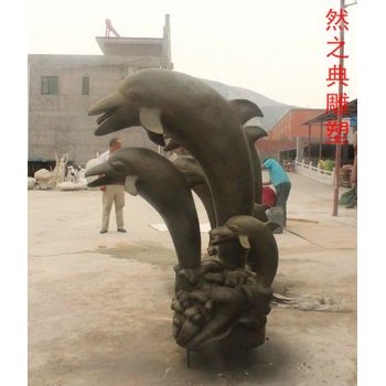 供應(yīng)鋼結(jié)構(gòu)銅海豚雕塑制造廠家-景區(qū)雕塑-公園景觀銅海豚雕塑