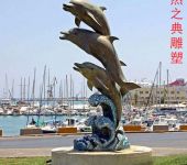 供应铜海豚雕塑主题生产-动态雕塑-构件铜海豚雕塑