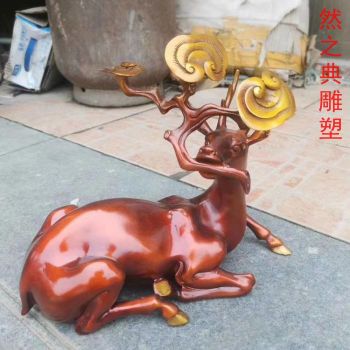 生产梅花鹿雕塑标志制造厂家-街道标识-景观艺术鹿科雕塑