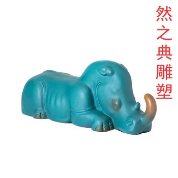 精選企業(yè)標志犀牛銅雕價格-戶外雕塑-烤漆犀牛銅雕