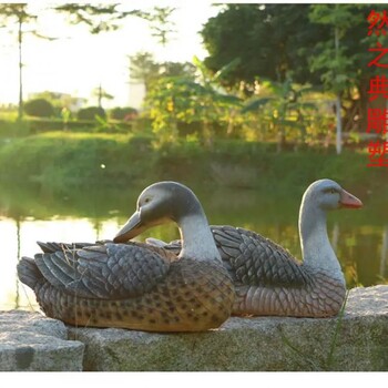 鴛鴦雕塑廠家吉祥鳥擺件彩繪鴛鴦雕塑價(jià)格