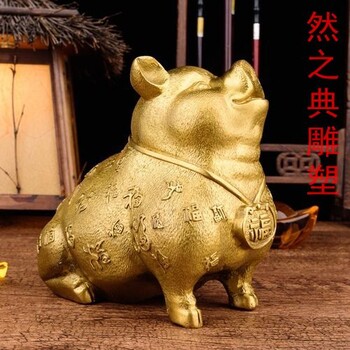 小豬雕塑廠家鑄銅動物雕塑仿真小豬雕塑價格