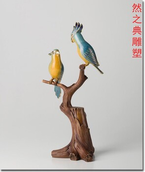 优选商业鹦鹉雕塑生产商-彩钢制作-景观工艺品鹦鹉雕塑