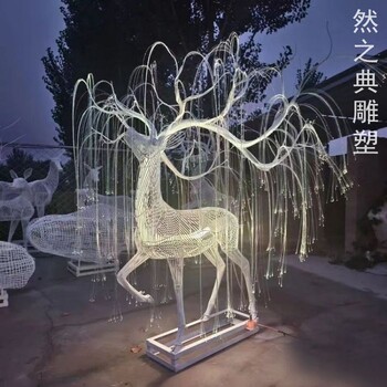 制造梅花鹿雕塑主題制作-標識雕塑-紀念梅花鹿雕塑