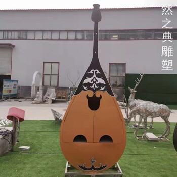 意向琵琶銅雕塑廠(chǎng)家古代民族文化彈琵琶人物雕塑