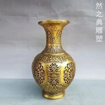 预定社区铜花瓶雕塑制作厂家-拉丝工艺-定制广场铜花瓶雕塑