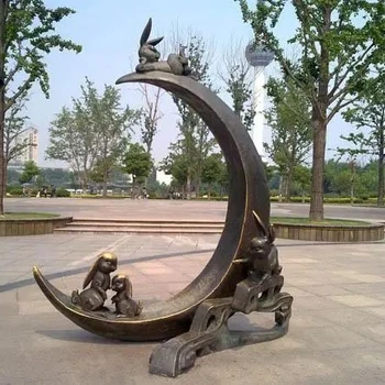 優(yōu)價校園主題月牙雕塑制造-戶外雕塑-優(yōu)選商業(yè)月牙雕塑