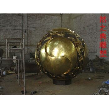 镂空圆球铜雕塑点击铸铜工艺品圆球铜雕塑厂家
