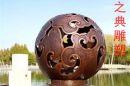 标志空心球铜雕塑优选球类造型造型规格自定
