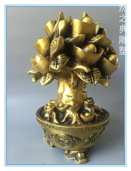 金錢(qián)樹(shù)銅雕塑美陳軟裝裝飾金錢(qián)樹(shù)銅雕塑廠(chǎng)家