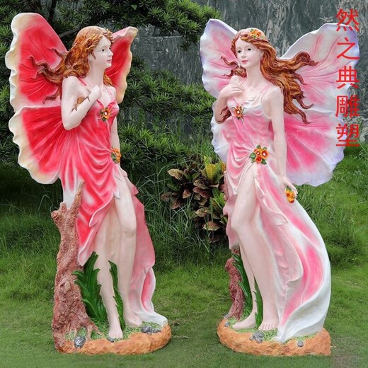 蝴蝶仙子雕塑廠(chǎng)家選定卡通小品指用公園卡通人物