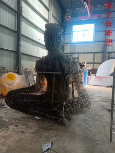 鏤空人雕塑廠家螺旋造型抽象鏤空人雕塑制作