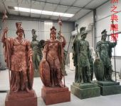 选用蒙古兵雕塑士兵持盾形态蒙古兵雕塑厂家
