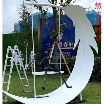 精選環(huán)境景觀仙子雕塑制作廠家-噴泉雕塑-定做花園羽毛雕塑