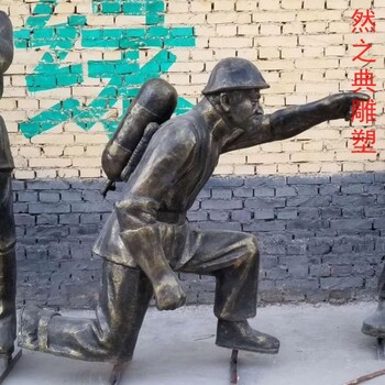選用大型消防員雕塑工廠-廣場雕塑-制造商景觀消防員雕塑