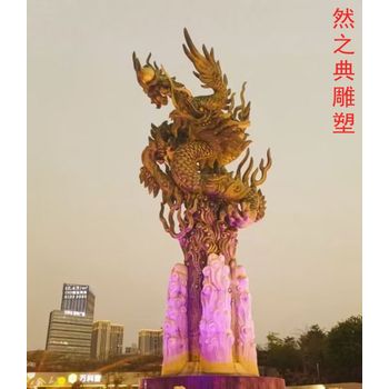 提供金屬飛龍雕塑制作價(jià)格-拉絲工藝-定制彩色飛龍雕塑
